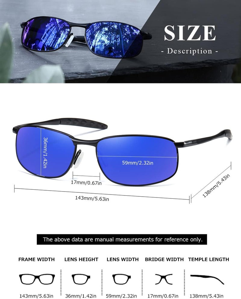 AEVOGUE Polarized Sunglasses For Men Rectangle Metal Frame Retro Sun Glasses AE0395 - Image 3